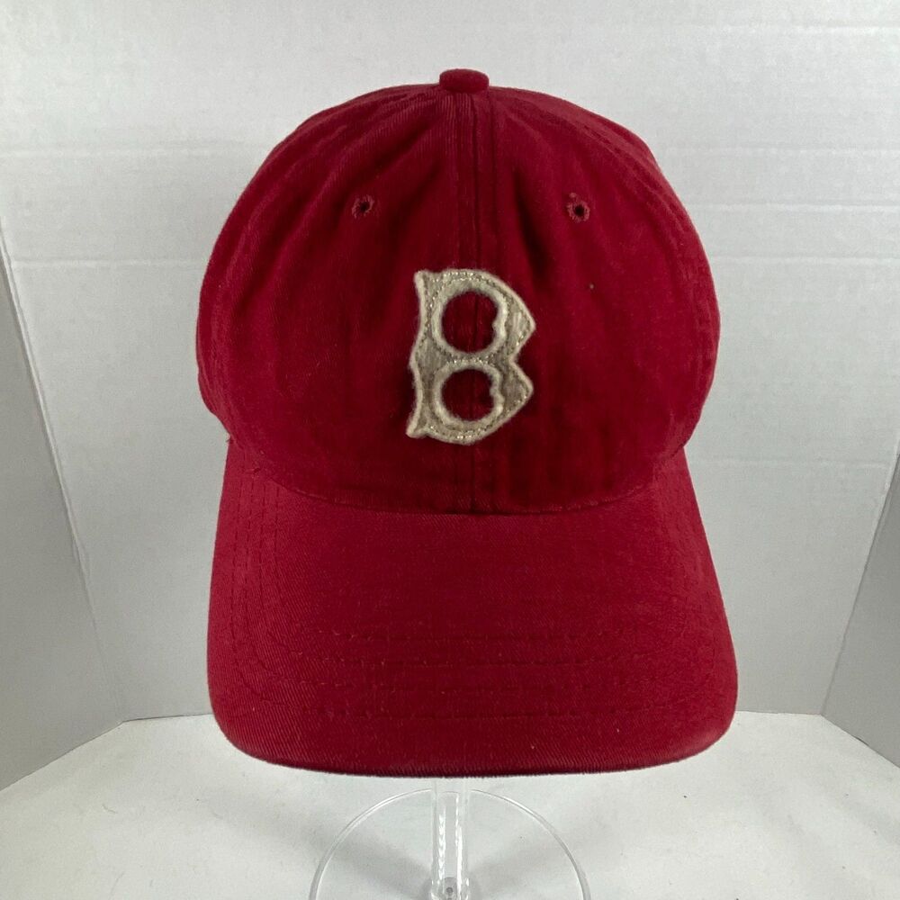 Boston Red Sox Hat Red White B Logo Vintage Made in USA Baseball Cap Size Small
